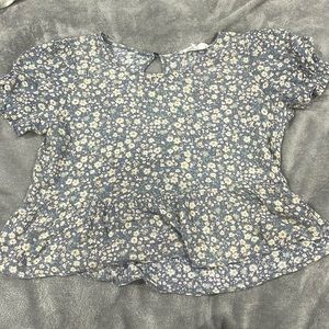 Hippie Rose Ditsy Floral Cropped Blouse